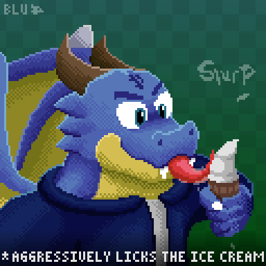 Blu licking an ice cream (Animation) Blu licking an ice cream (Animation)